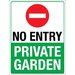 No entry private garden